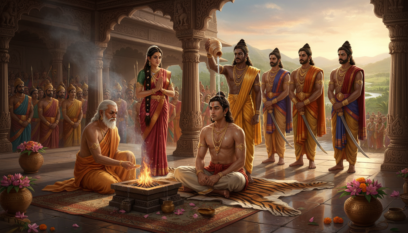 The Crowning of Yudhishthira