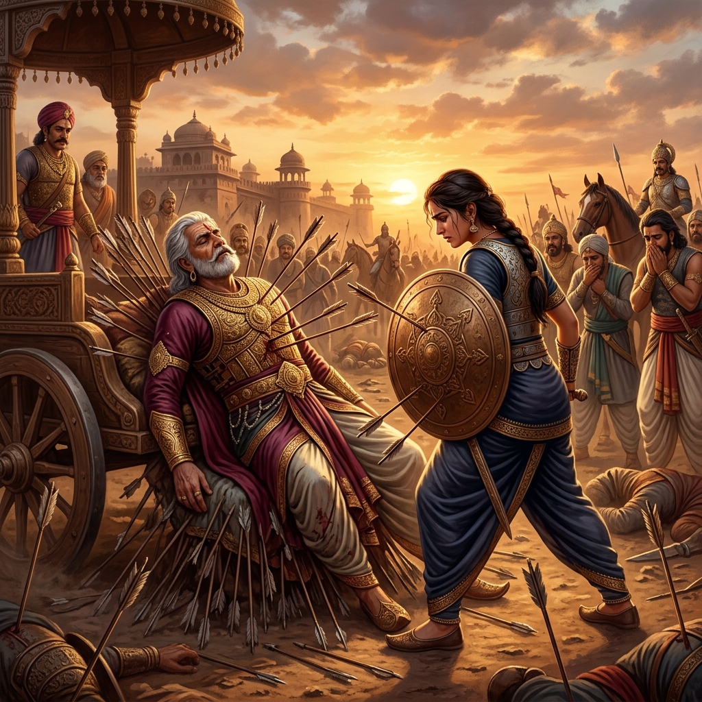 The Fall of Bhishma and the Earrings